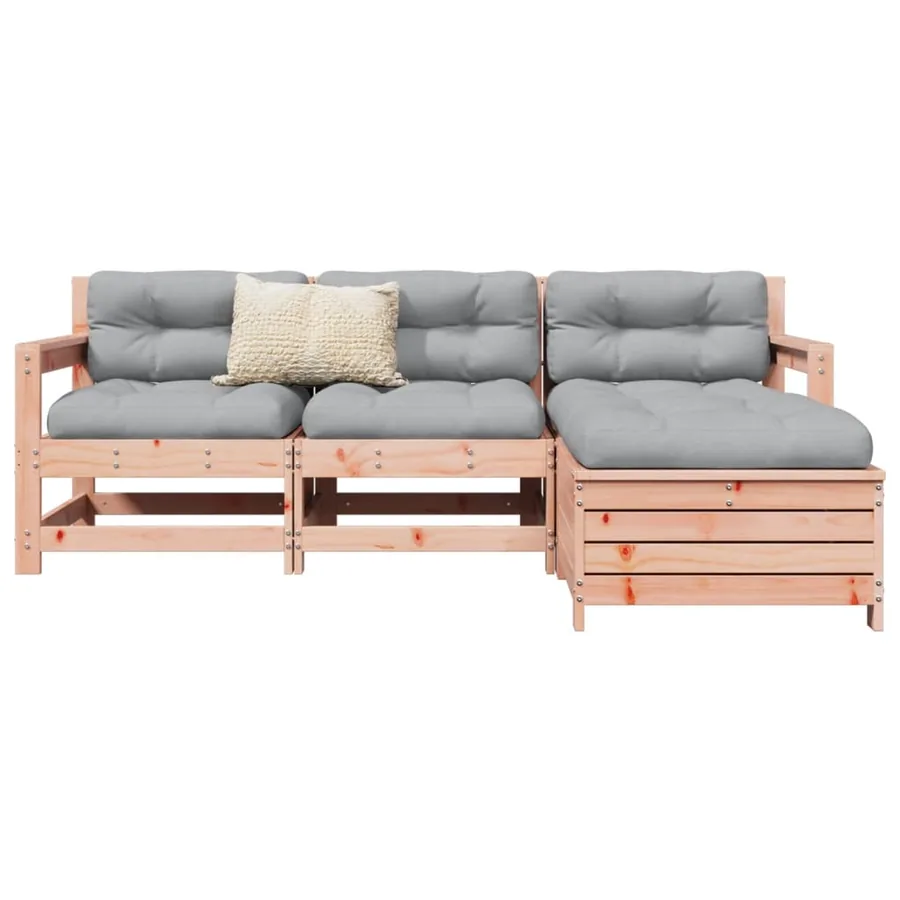 Salon de jardin 4 pcs bois massif sapin de douglas
