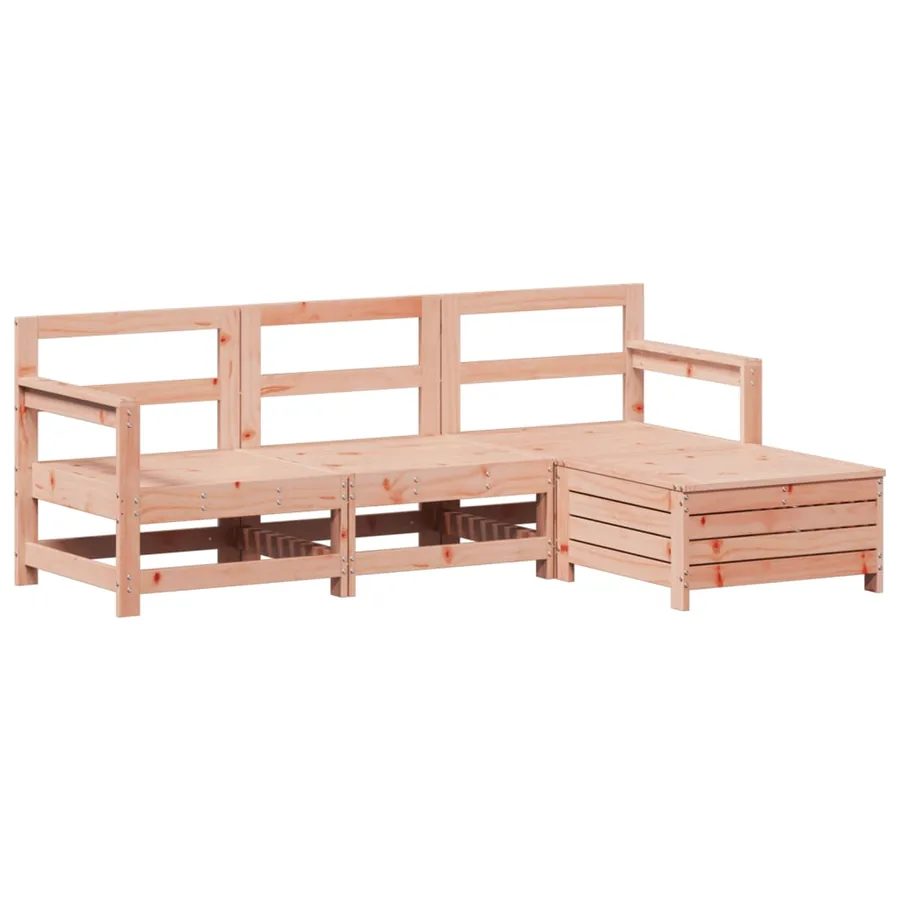 Salon de jardin 4 pcs bois massif sapin de douglas - 2