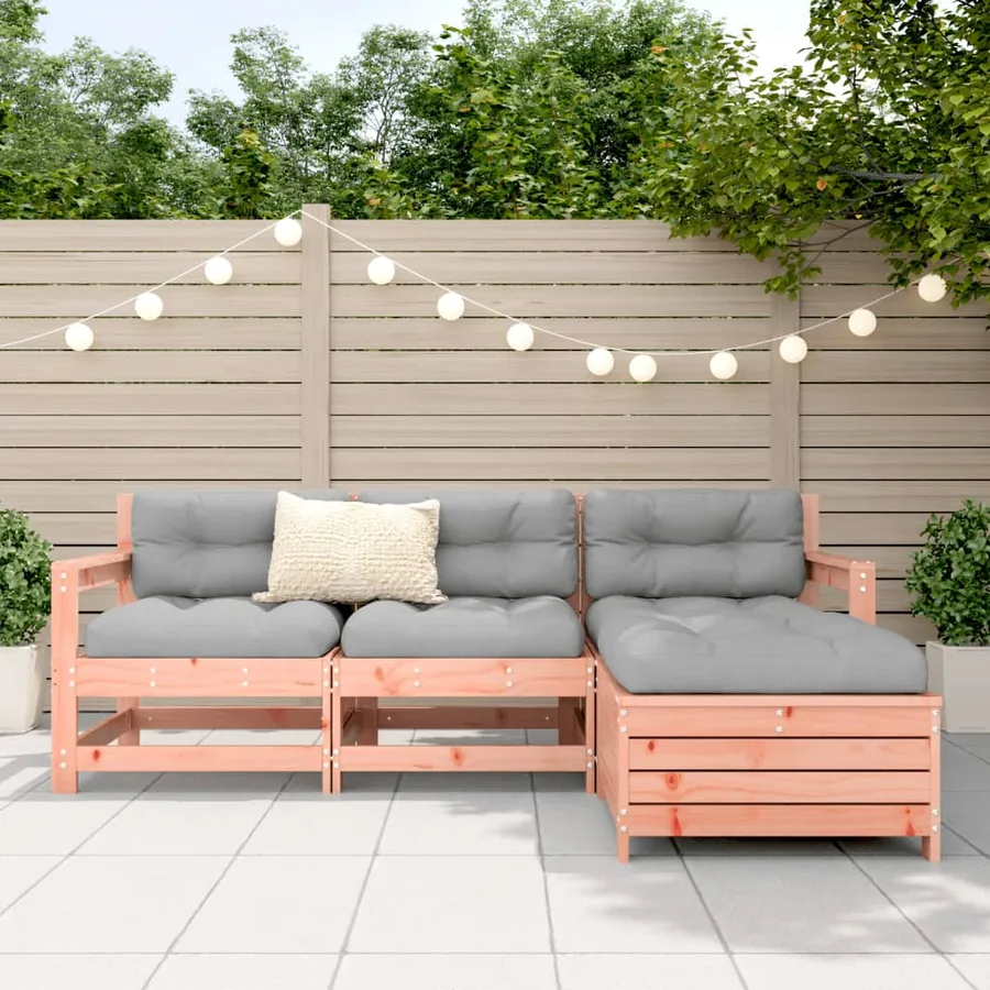 Salon de jardin 4 pcs bois massif sapin de douglas - 3