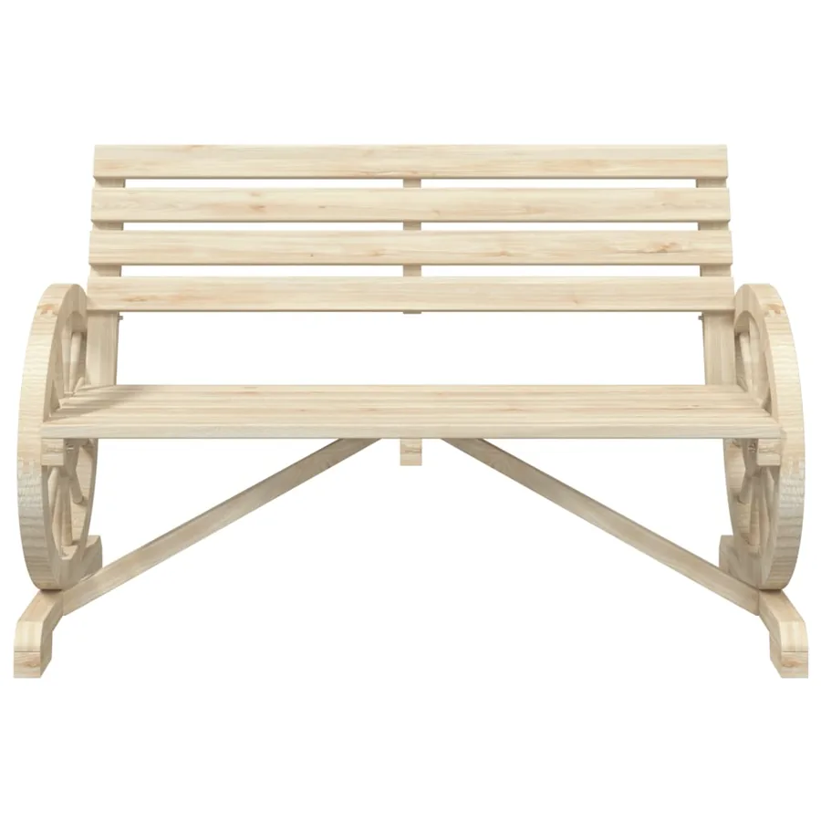 Banc de jardin 2 places bois de sapin massif - 4