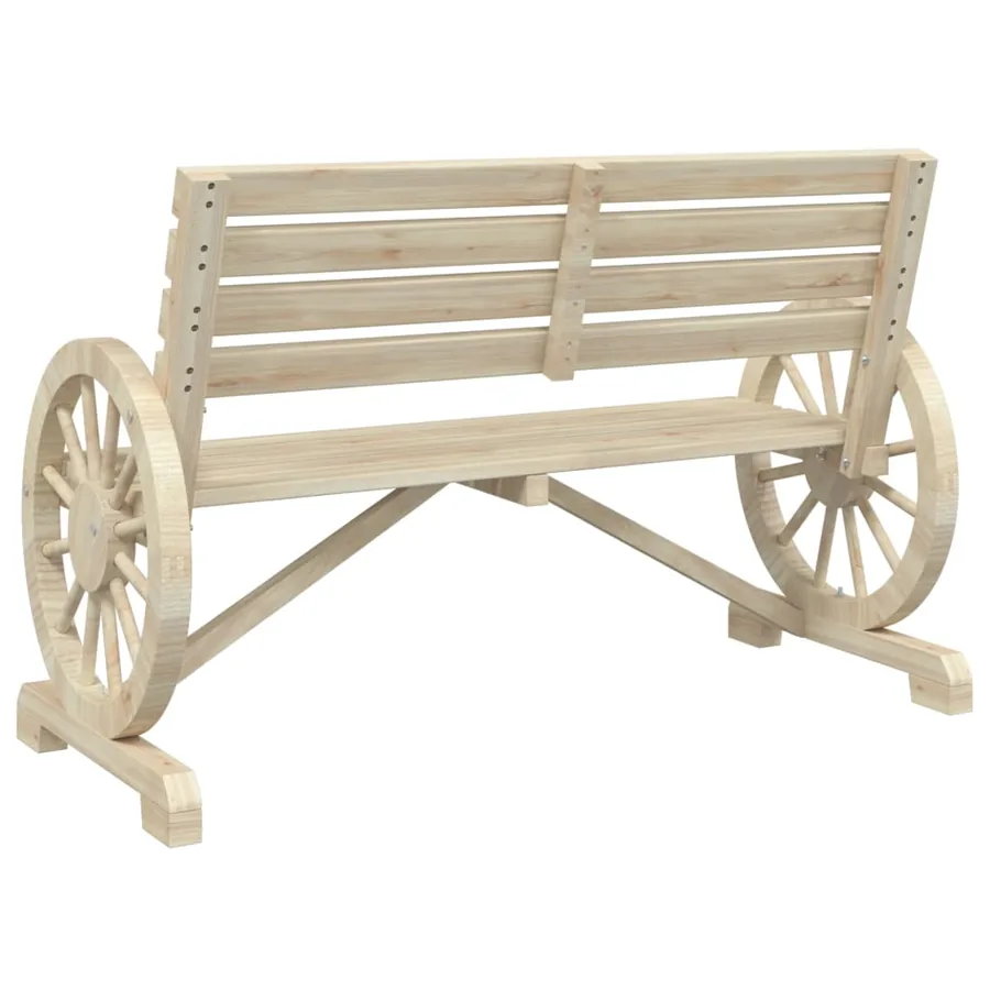 Banc de jardin 2 places bois de sapin massif - 6