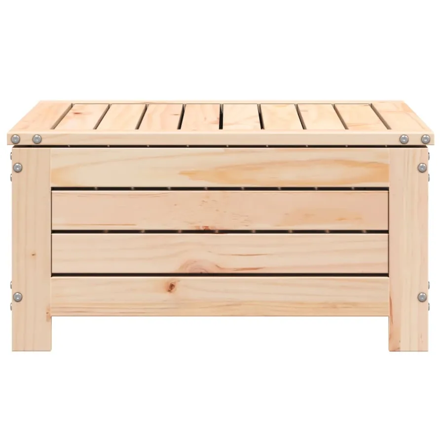 Repose-pied de jardin 62x63,5x32 cm bois de pin massif - 5