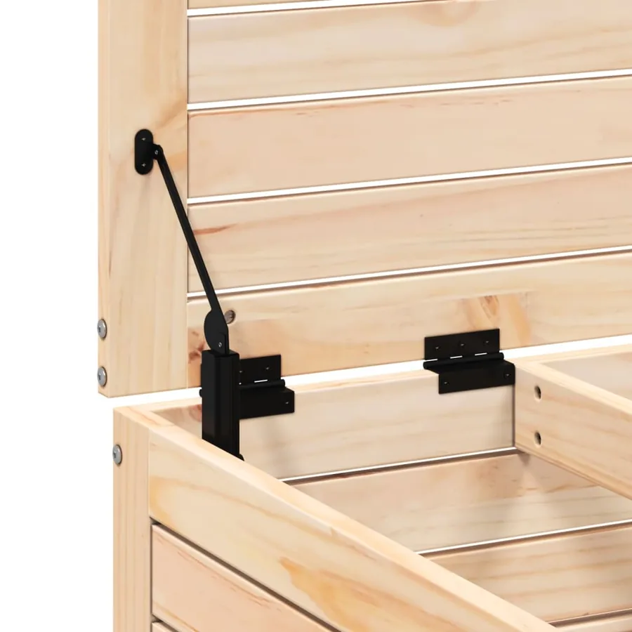 Repose-pied de jardin 62x63,5x32 cm bois de pin massif - 8