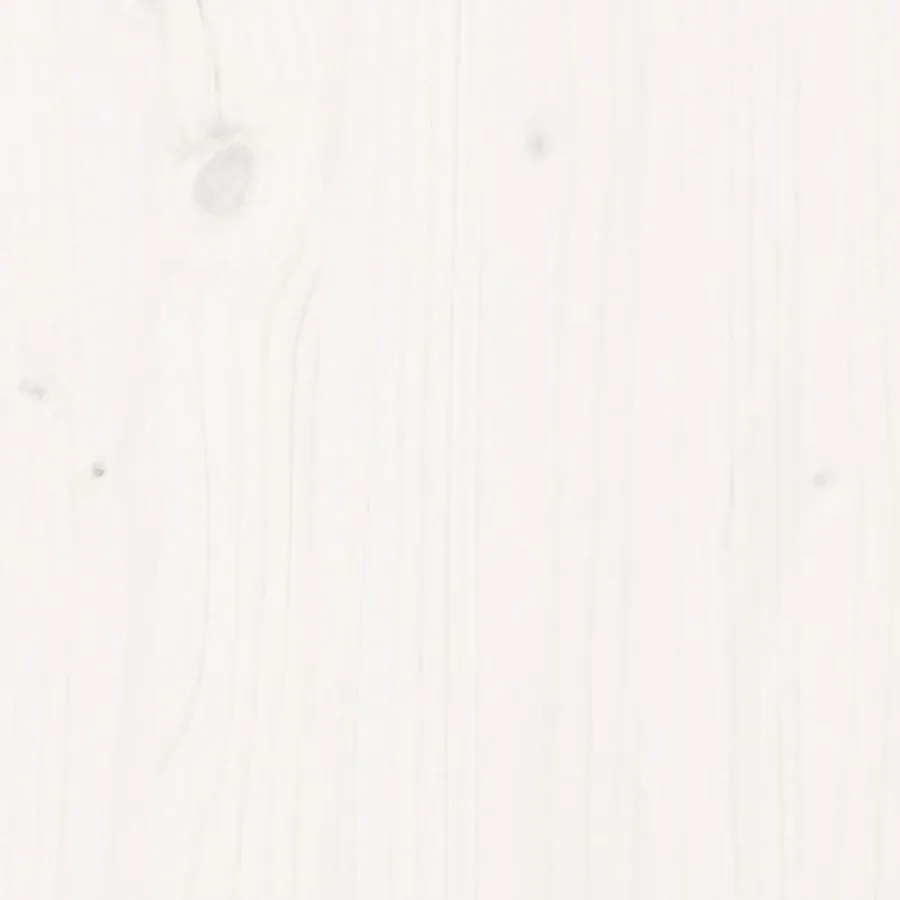 Salon de jardin 6 pcs blanc bois de pin massif - 8