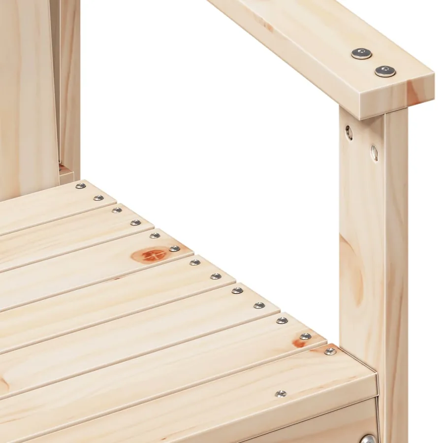 Chaise de jardin 62x56x77 cm bois de pin massif - 7