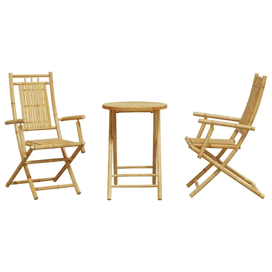 Ensemble de bistro 3 pcs bambou - 4