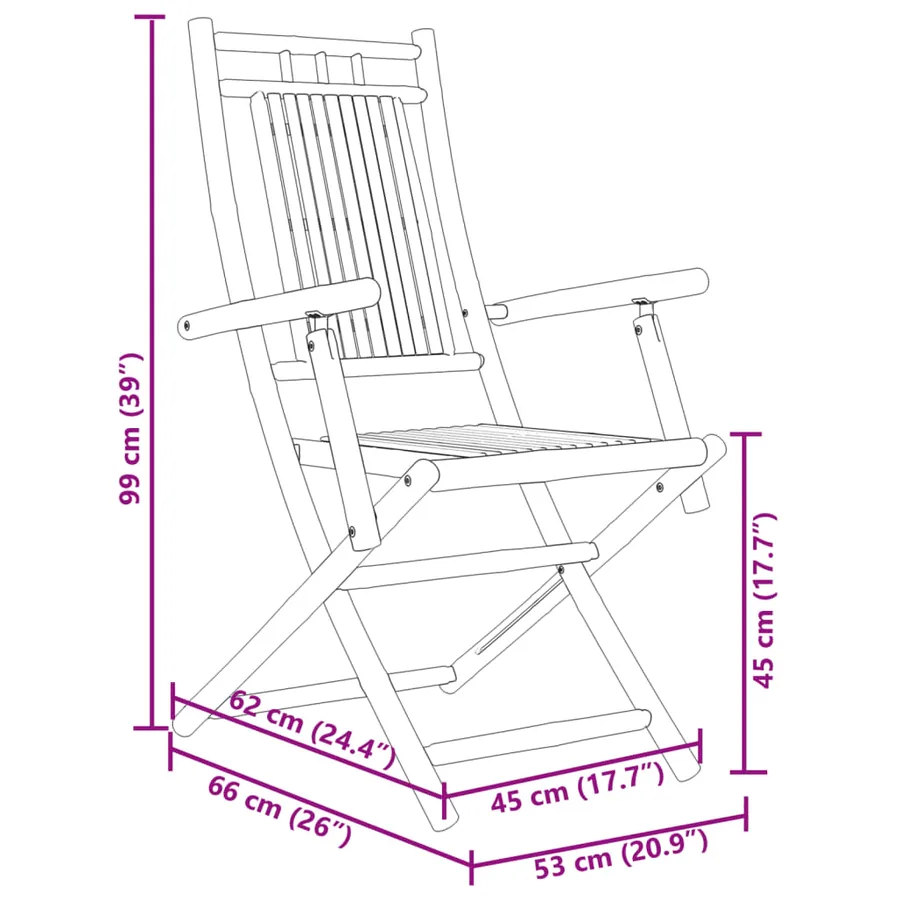 Ensemble de bistro 3 pcs bambou - 10