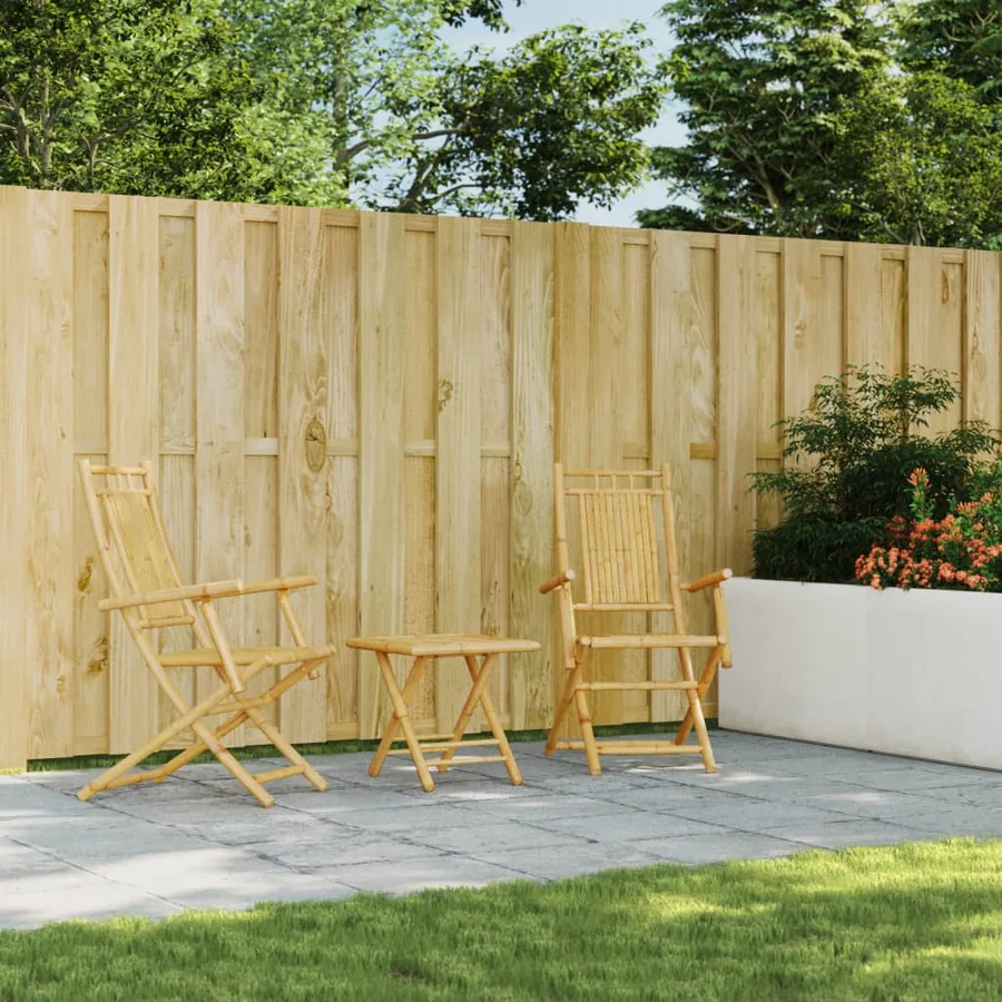 Ensemble de bistro 3 pcs bambou - 3