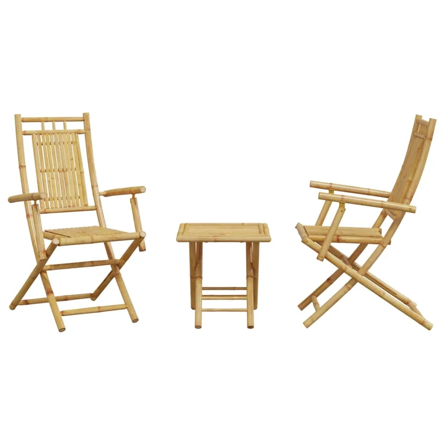 Ensemble de bistro 3 pcs bambou - 4