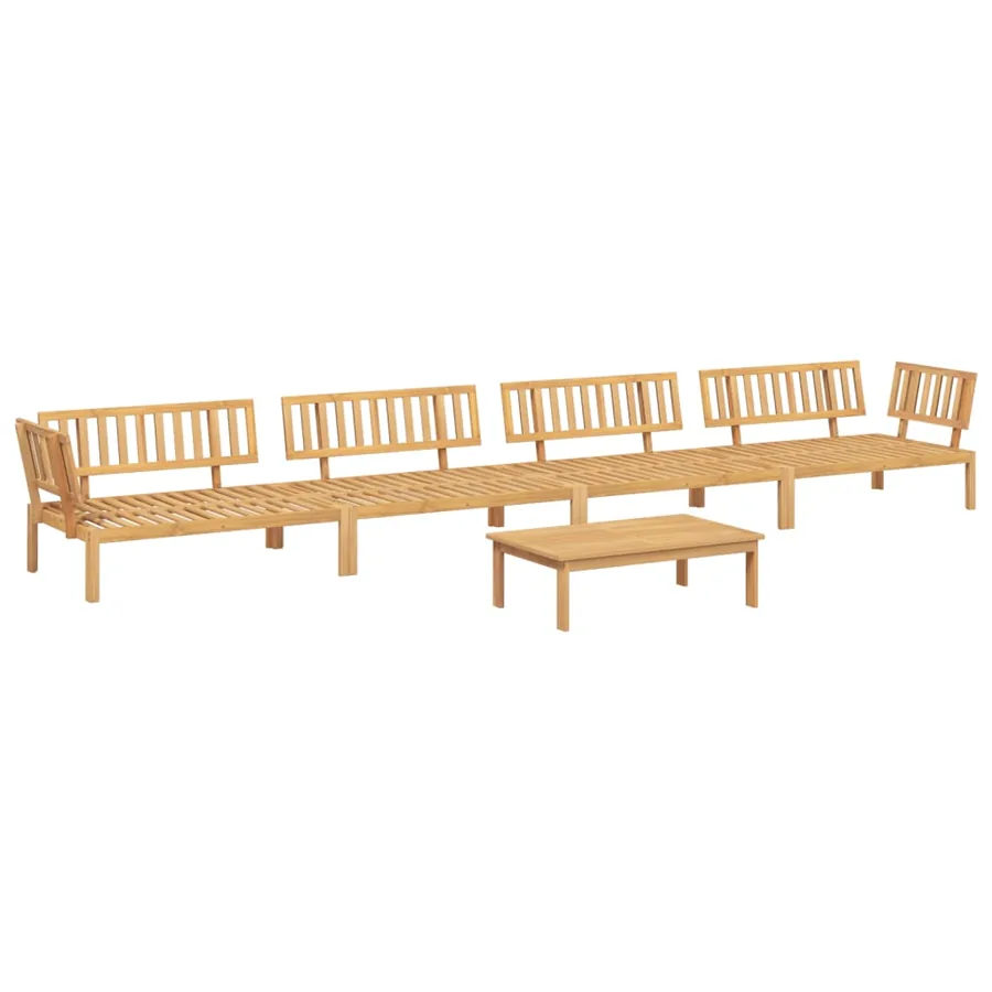 Salon palette de jardin 5 pcs bois d'acacia massif - 2