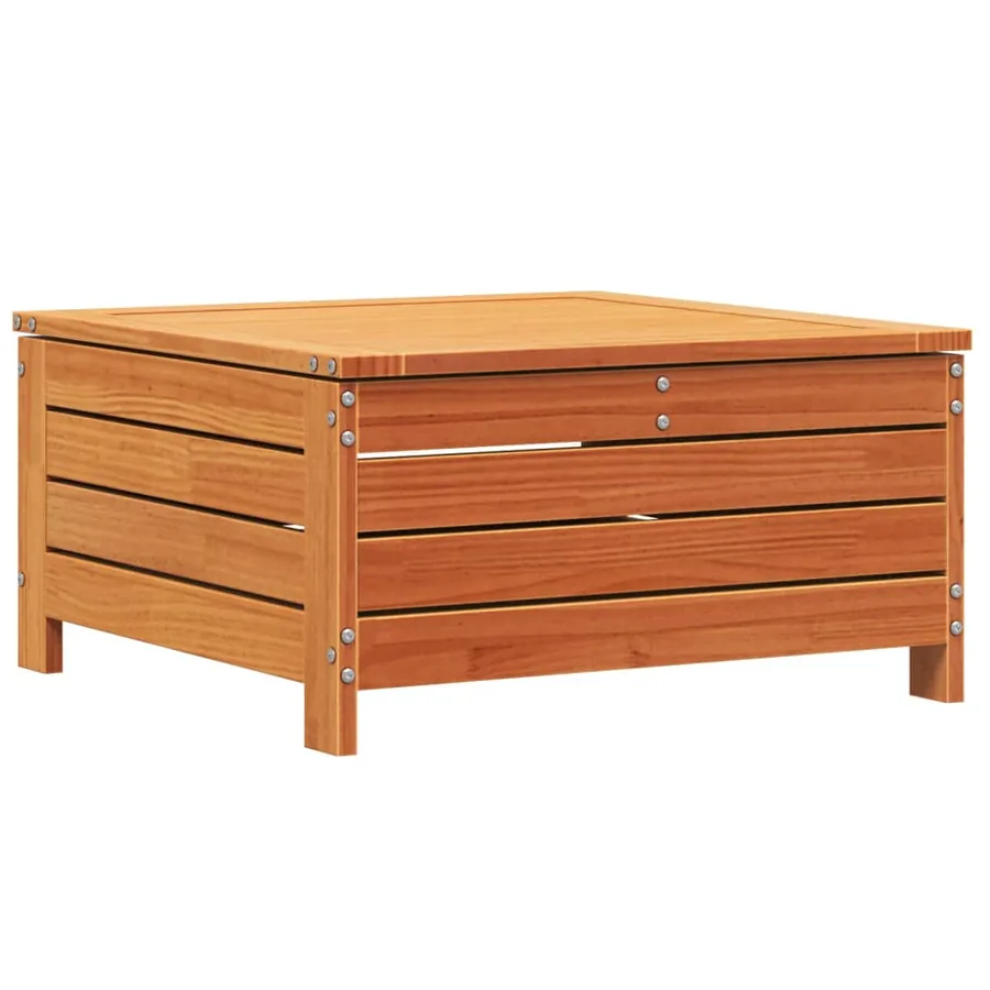 Repose-pied de jardin cire marron 62x63,5x32 cm bois pin massif - 2