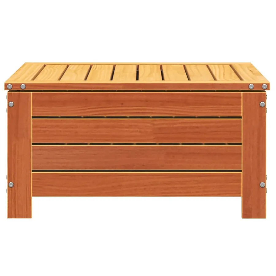 Repose-pied de jardin cire marron 62x63,5x32 cm bois pin massif - 5