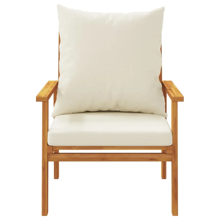 Salon de jardin avec coussins 5 pcs Bois d'acacia solide - 6