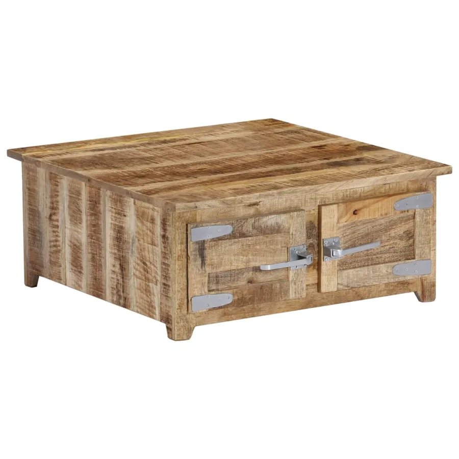 Table basse 70x70x30 cm Bois de manguier solide - 12