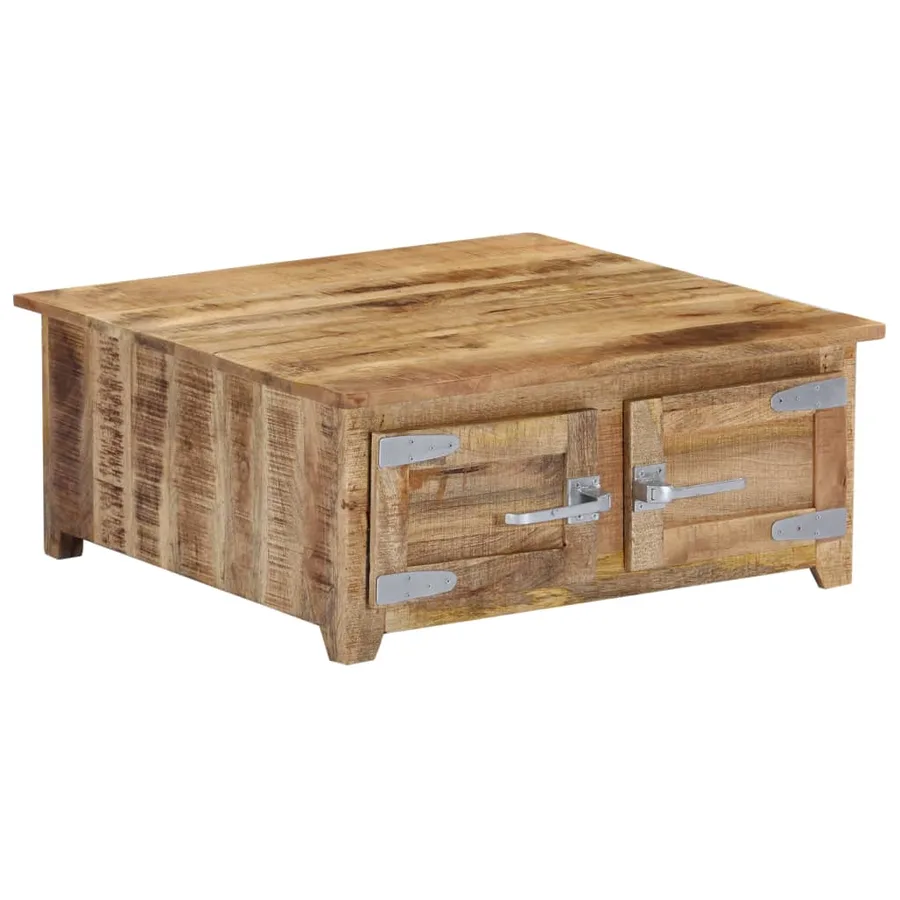 Table basse 70x70x30 cm Bois de manguier solide - 14