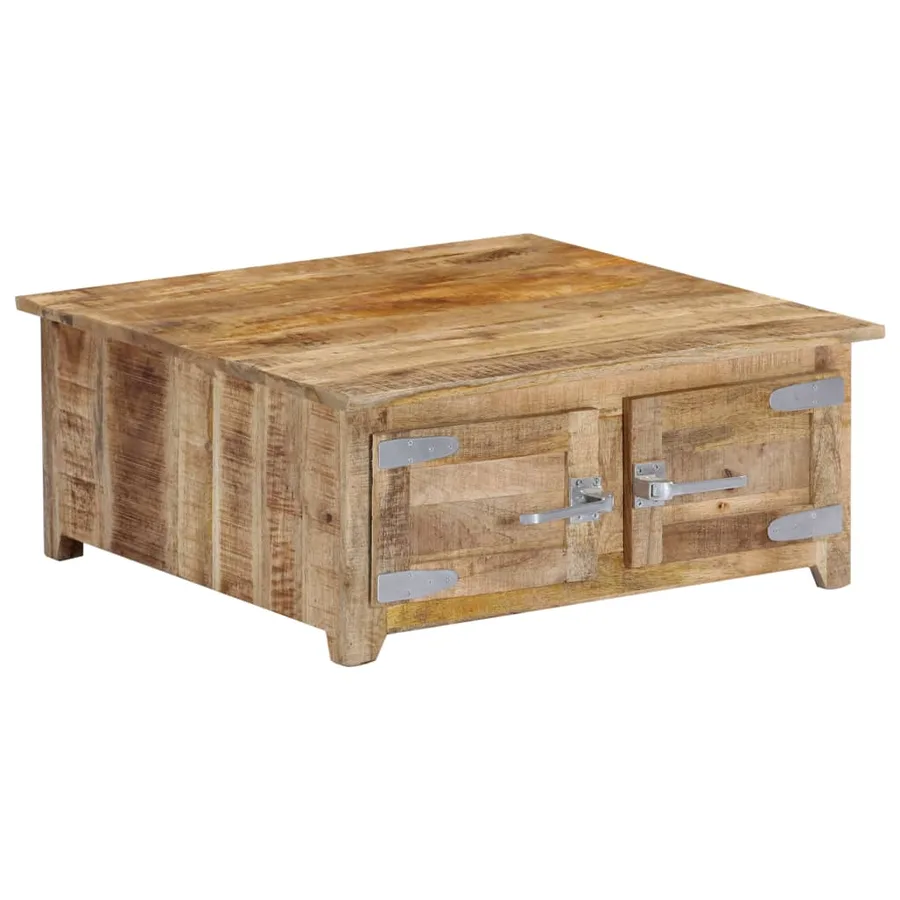 Table basse 70x70x30 cm Bois de manguier solide - 15