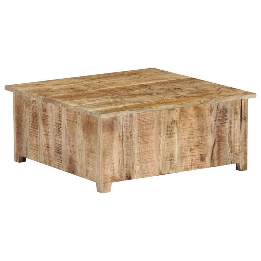 Table basse 70x70x30 cm Bois de manguier solide - 3