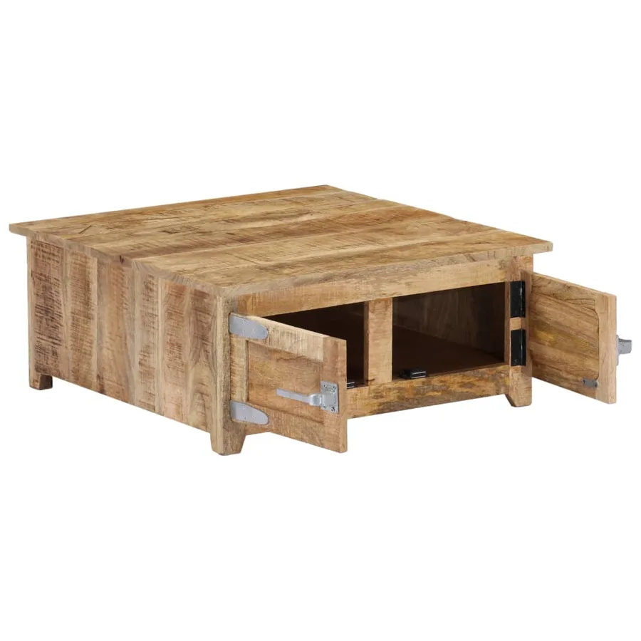 Table basse 70x70x30 cm Bois de manguier solide - 6