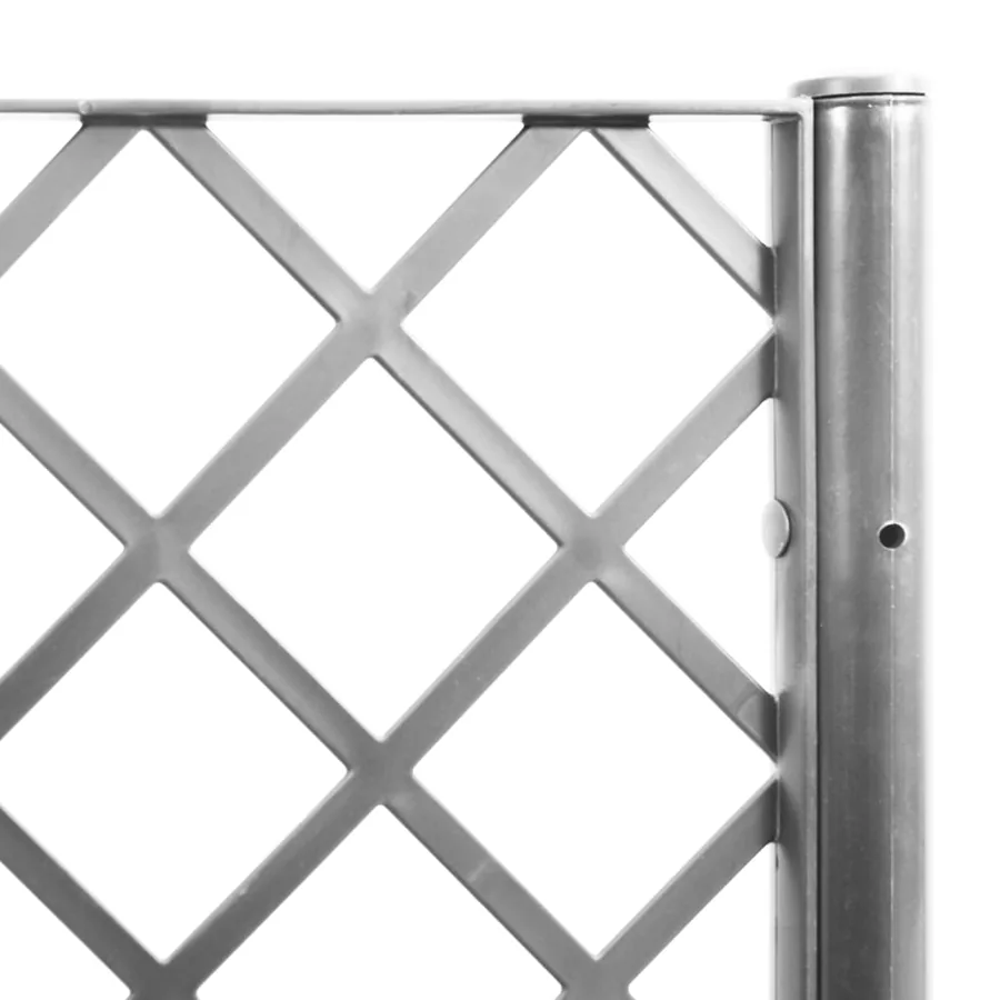 Jardinière avec treillis gris clair 120x40x142 cm PP - 7