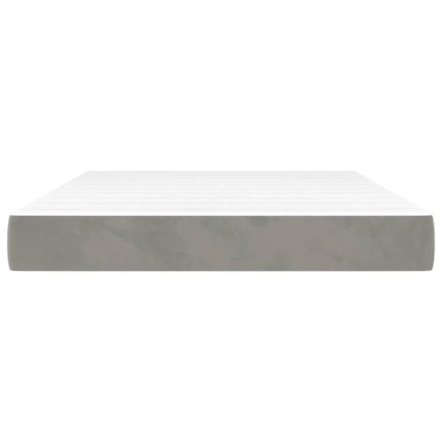 Matelas de lit à ressorts ensachés fermeté moyenne 137x190x20 cm velours - 3