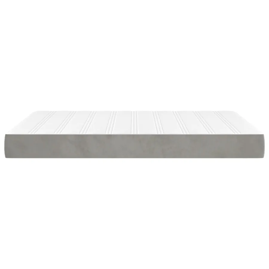 Matelas de lit à ressorts ensachés fermeté moyenne 137x190x20 cm velours - 4