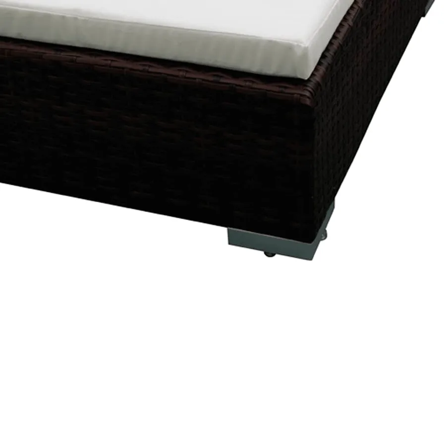 Salon de jardin 6 pcs avec coussins Résine tressée Marron - 4
