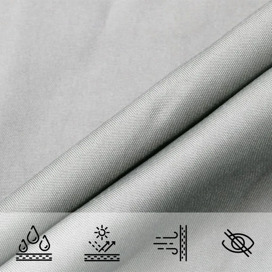 Voile d'ombrage gris clair 3,5x2,5 m 100% polyester oxford - 8