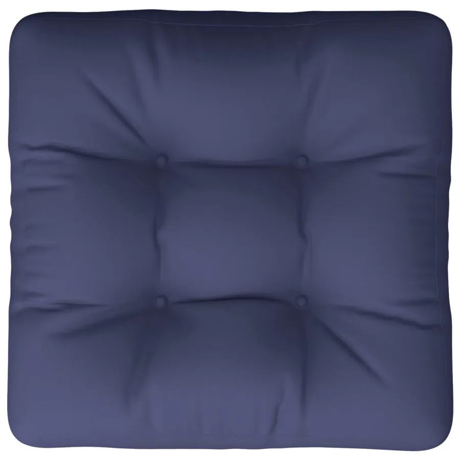 Coussin de palette bleu marine 60x61,5x10 cm tissu - 6