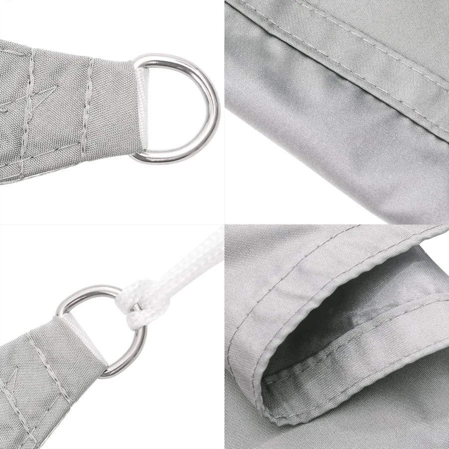 Voile d'ombrage gris clair 7x5 m 100% polyester oxford - 6
