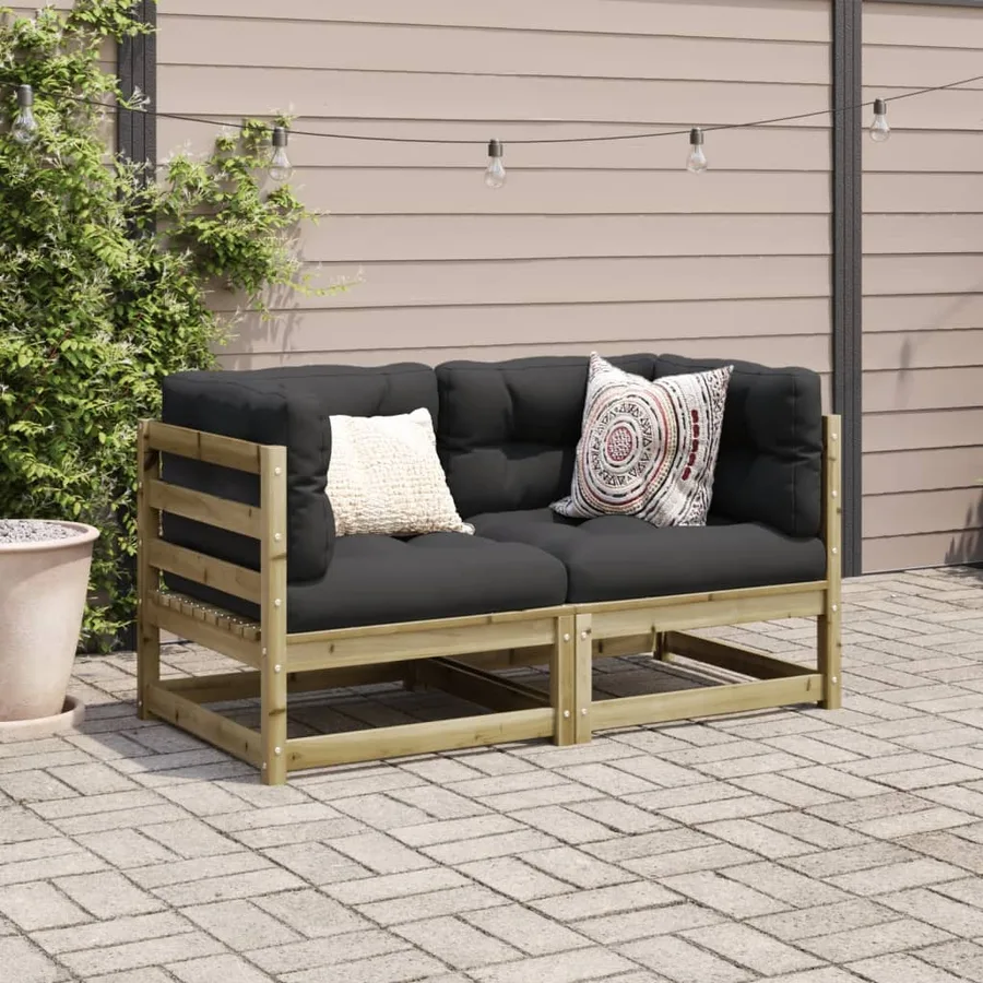 Salon de jardin 2 pcs bois de pin imprégné - 3