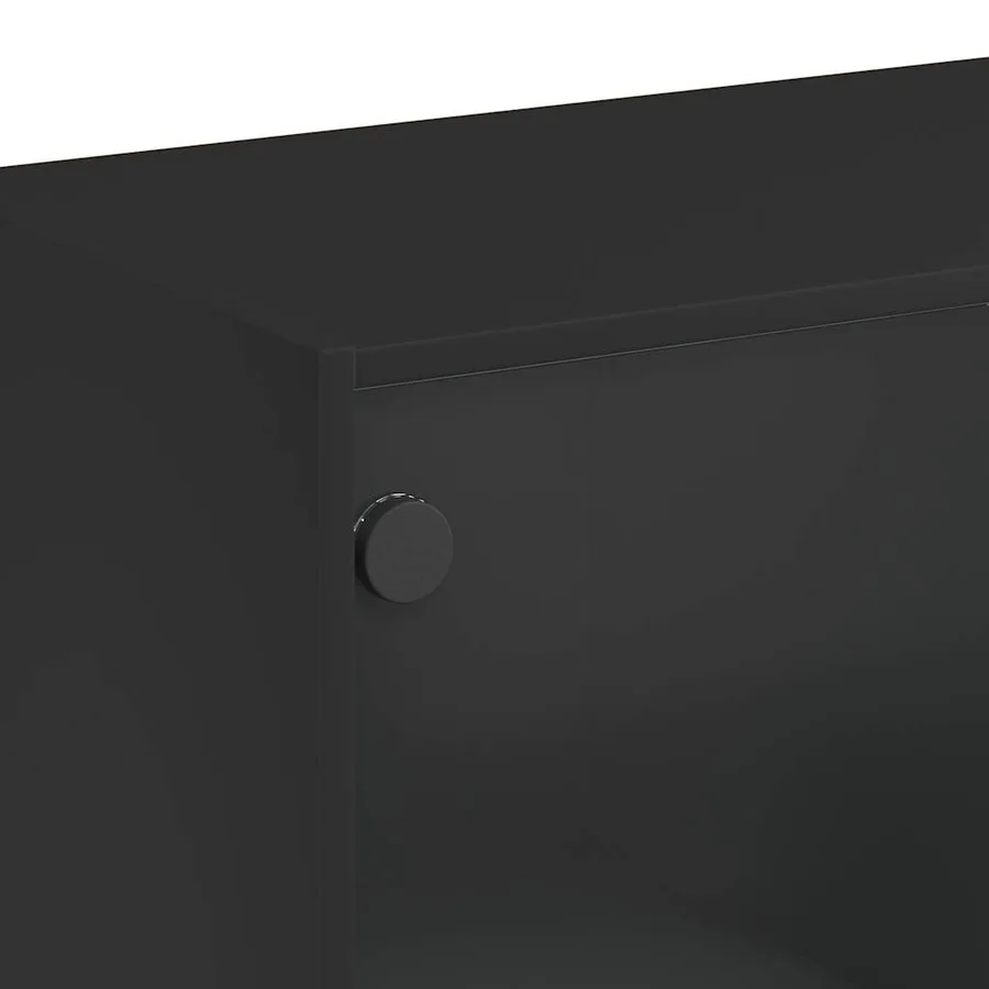 Buffet haut avec portes noir 68x37x109 cm bois d'ingénierie - 10