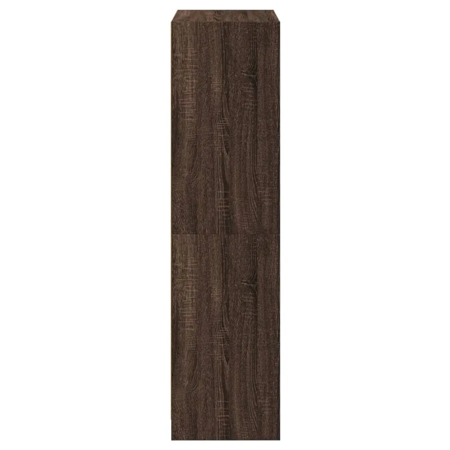 Buffet haut avec portes chêne marron bois d'ingénierie - 8