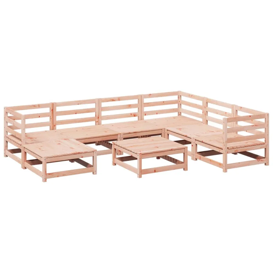 Salon de jardin 8 pcs bois massif sapin de douglas - 2