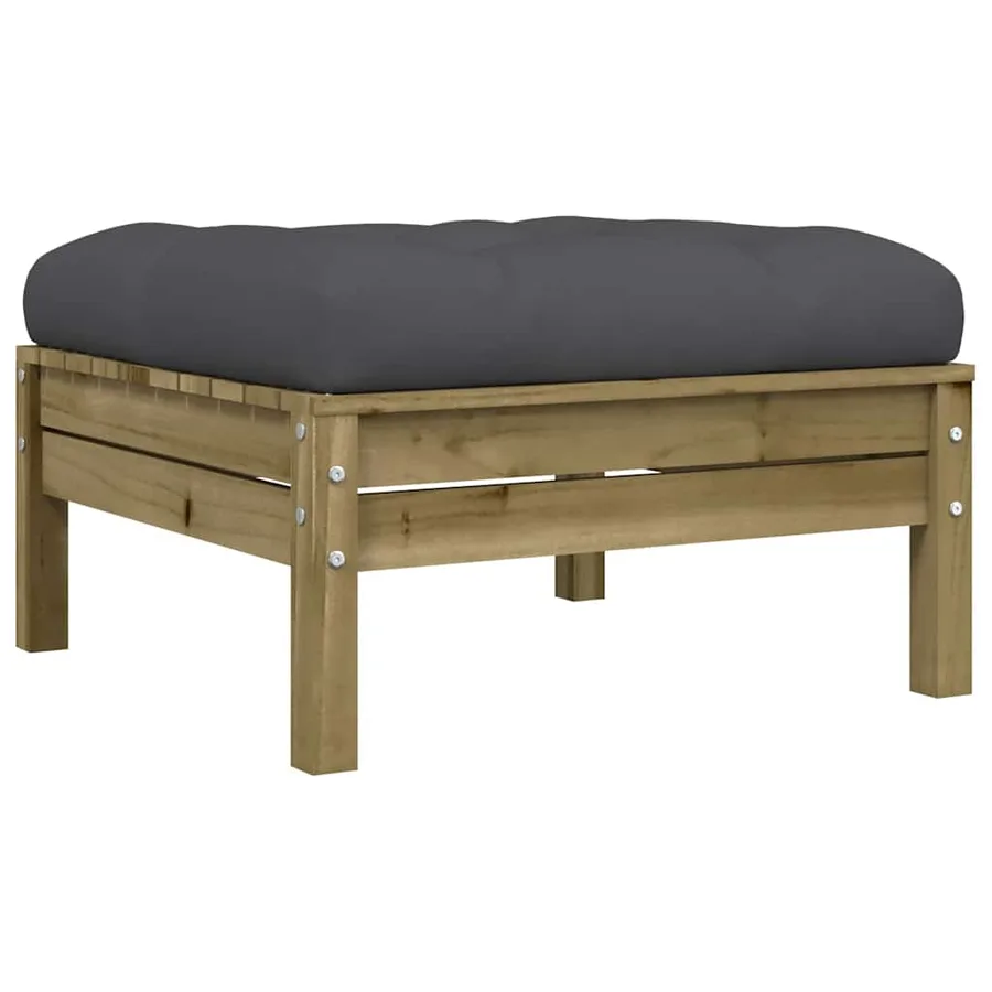 Salon de jardin 7 pcs avec coussins bois de pin imprégné - 6