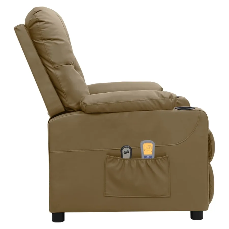 Fauteuil de massage électrique Cappuccino Similicuir - 4