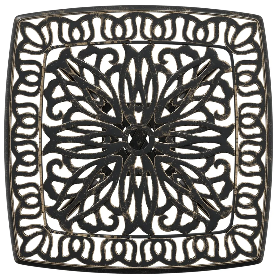 Table de jardin bronze 53x53x53 cm aluminium coulé - 8