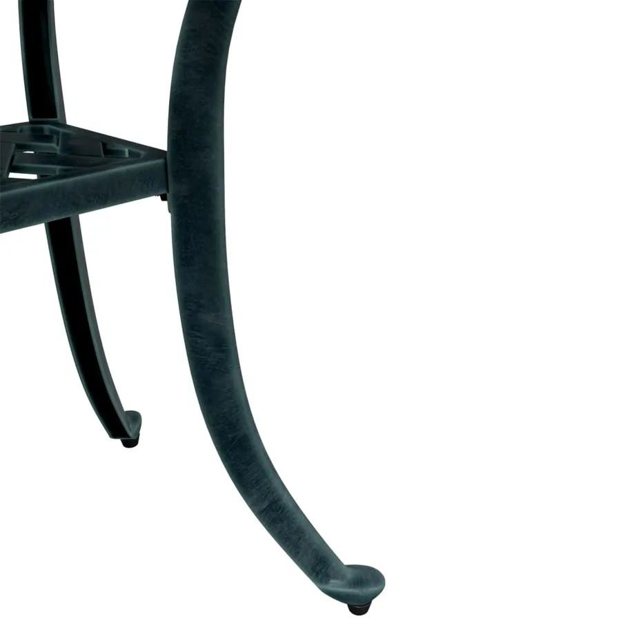 Table de jardin vert 53x53x53 cm aluminium coulé - 10