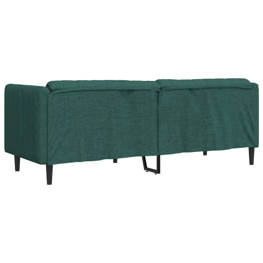 Canapé à 3 places vert foncé tissu - 6