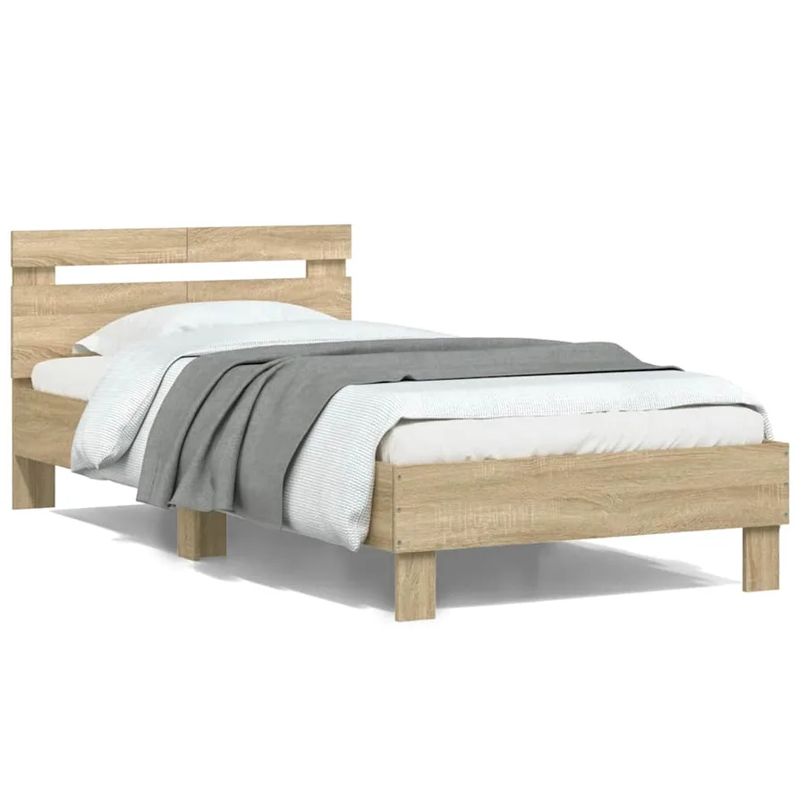 Cadre de lit sans matelas avec tête de lit 100x200 cm - 2