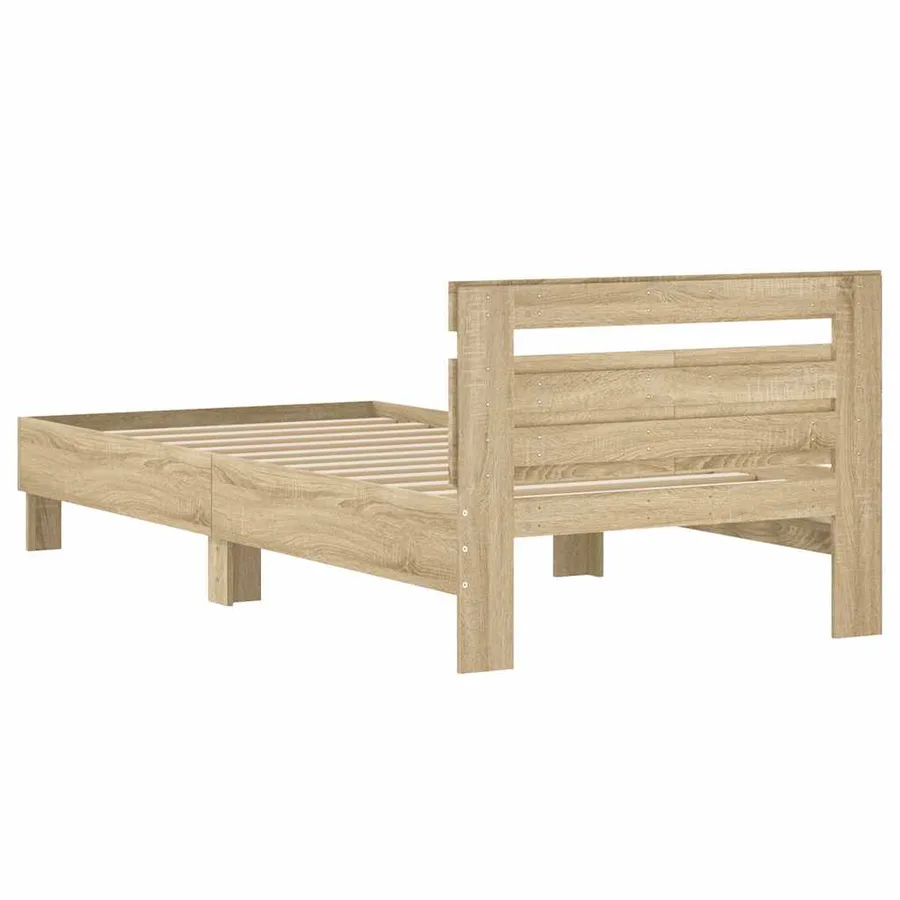 Cadre de lit sans matelas avec tête de lit 100x200 cm - 7