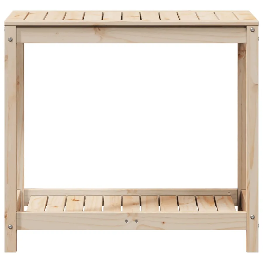 Table de rempotage avec étagère 82,5x50x75cm bois massif de pin - 5