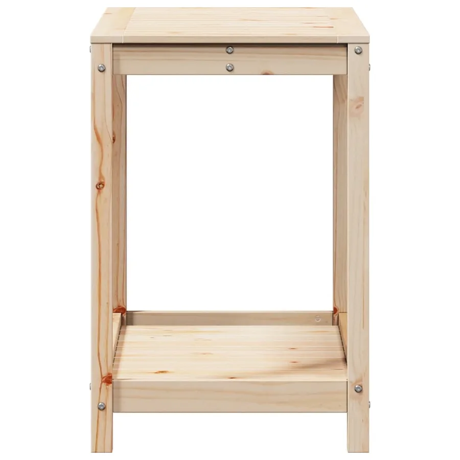 Table de rempotage avec étagère 82,5x50x75cm bois massif de pin - 6