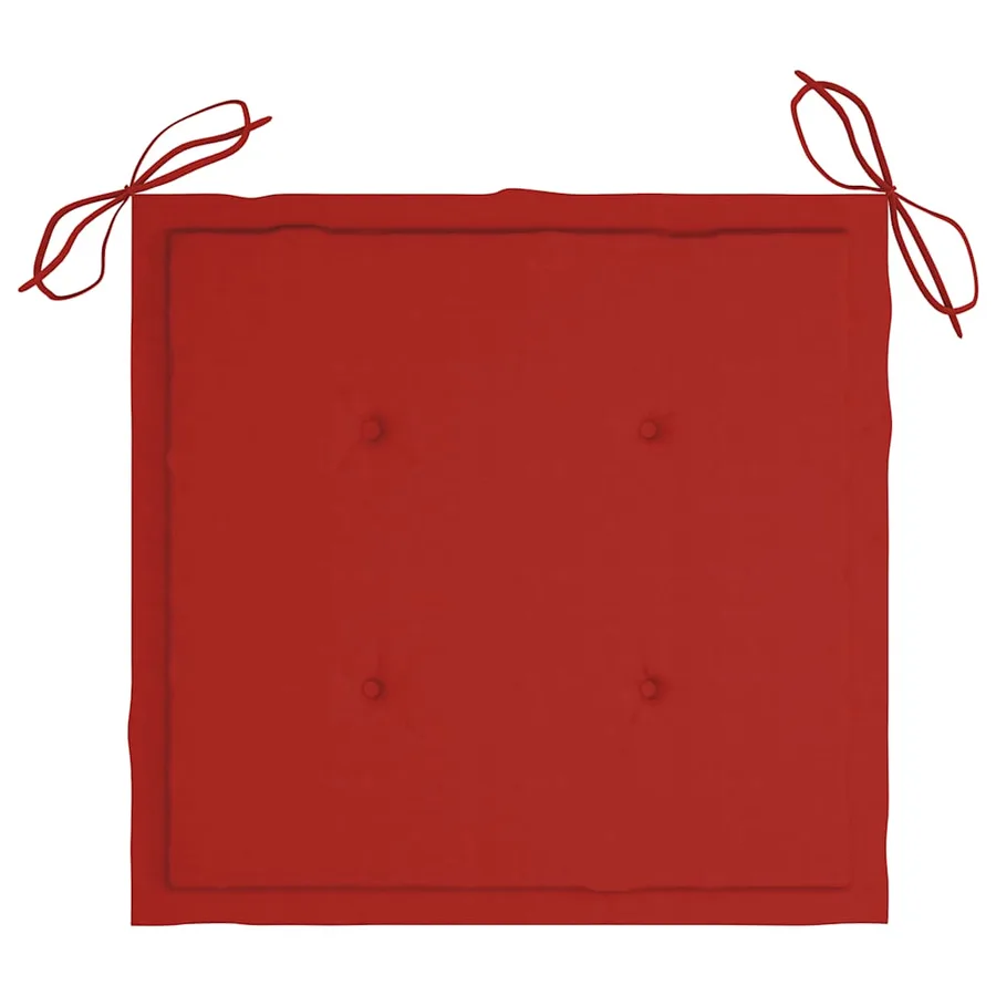 Ensemble à manger d'extérieur pliable avec coussin 3 pcs Teck - 8