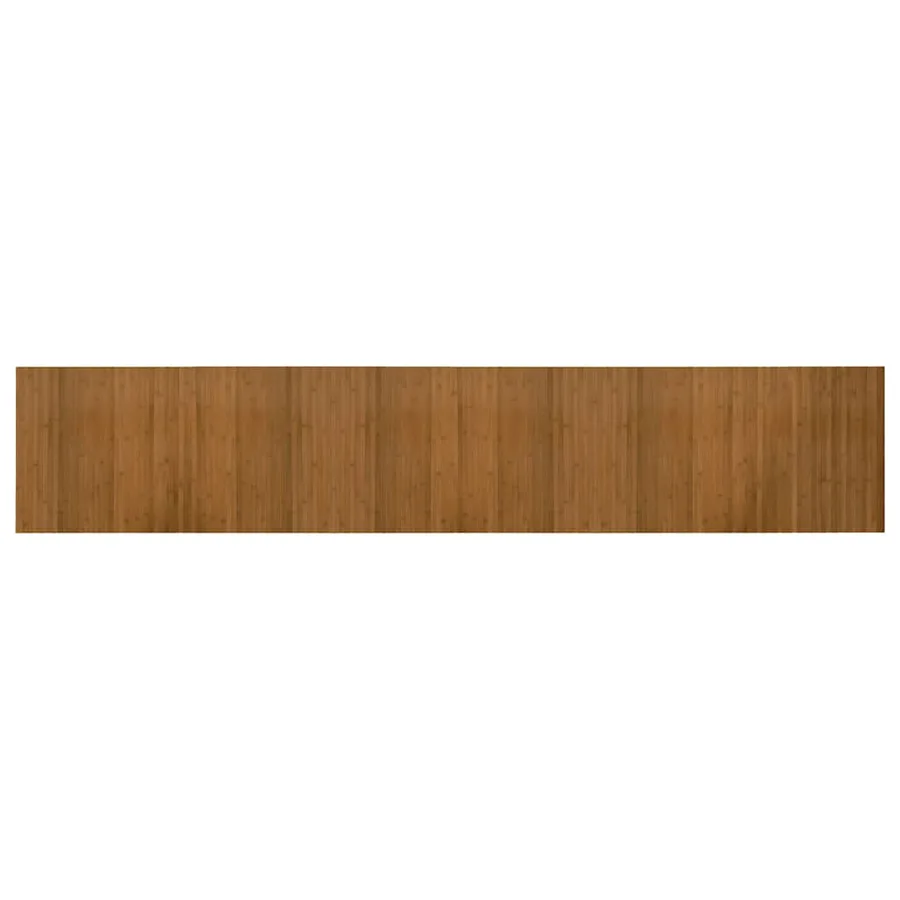 Tapis rectangulaire marron 60x300 cm bambou - 2