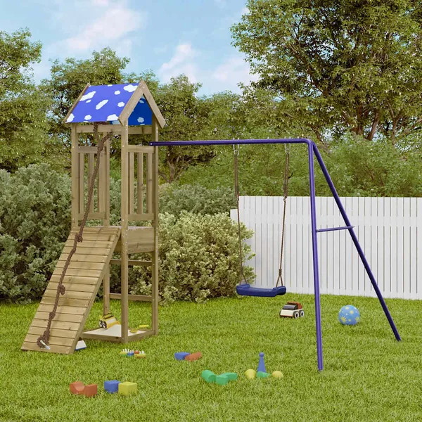 Aire de jeux d'extérieur bois de pin imprégné