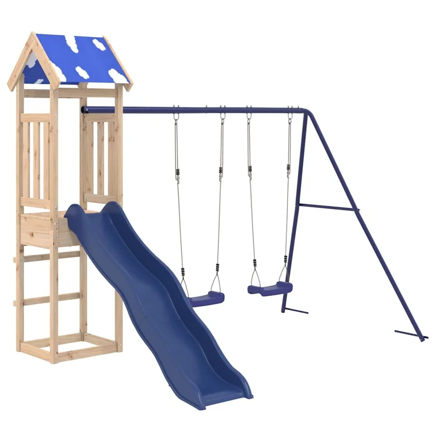 Aire de jeux d'extérieur bois de pin massif - 2