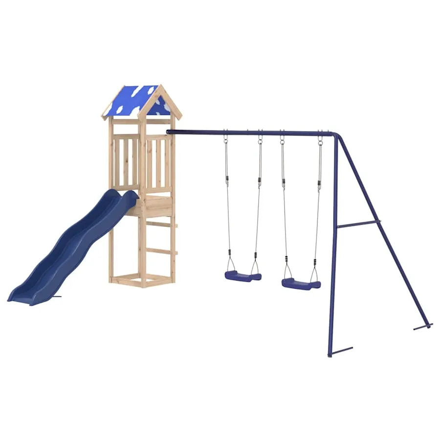 Aire de jeux d'extérieur bois de pin massif - 3
