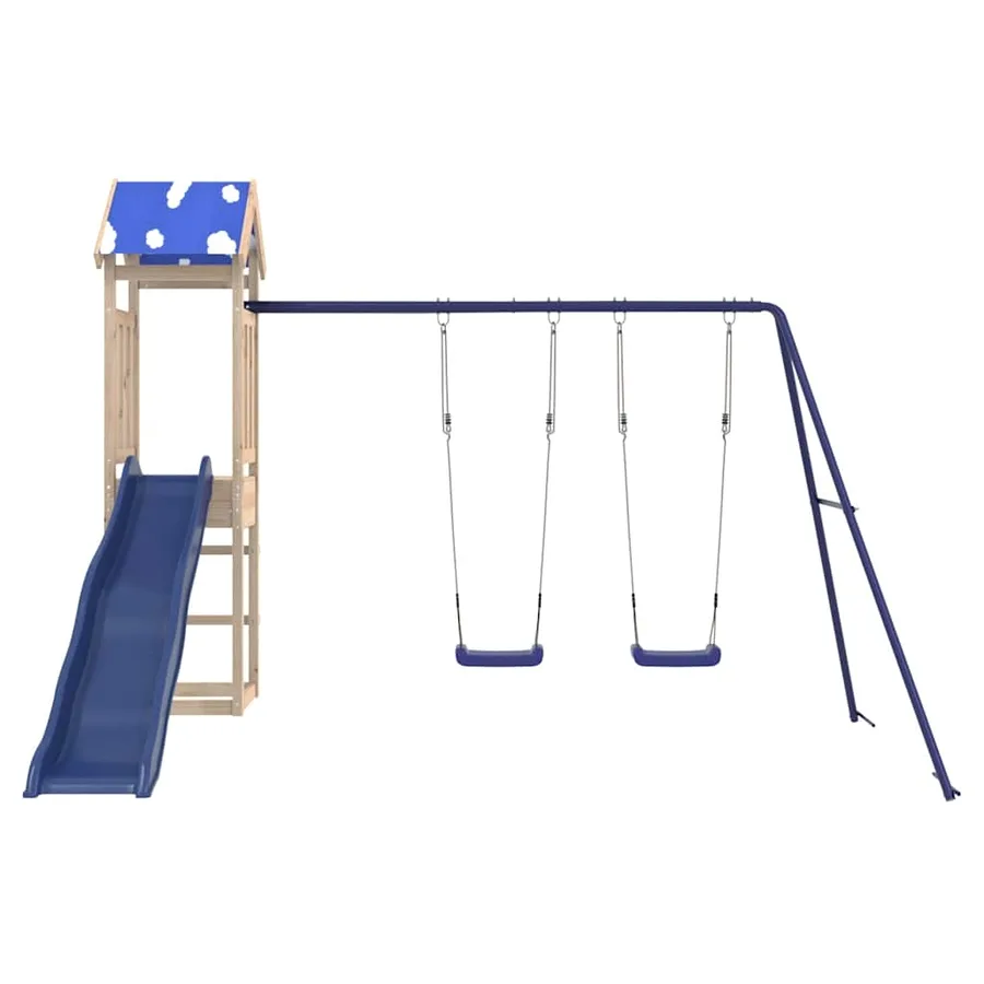 Aire de jeux d'extérieur bois de pin massif - 4