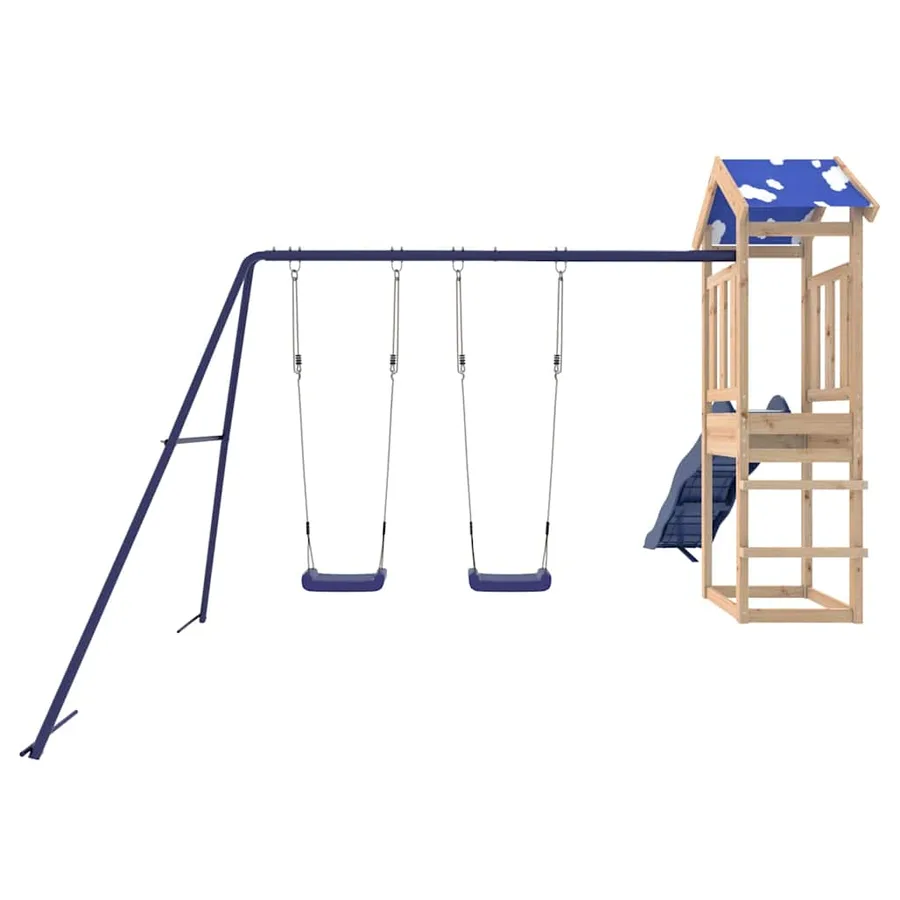 Aire de jeux d'extérieur bois de pin massif - 7