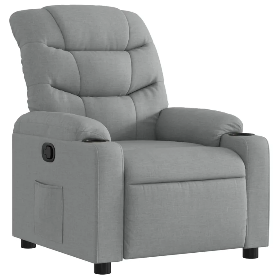Fauteuil inclinable Gris clair Tissu - 2